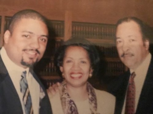 Alvin with his parents, Sadie and Alvin, Sr. at Harvard Law School Moot Court competition.