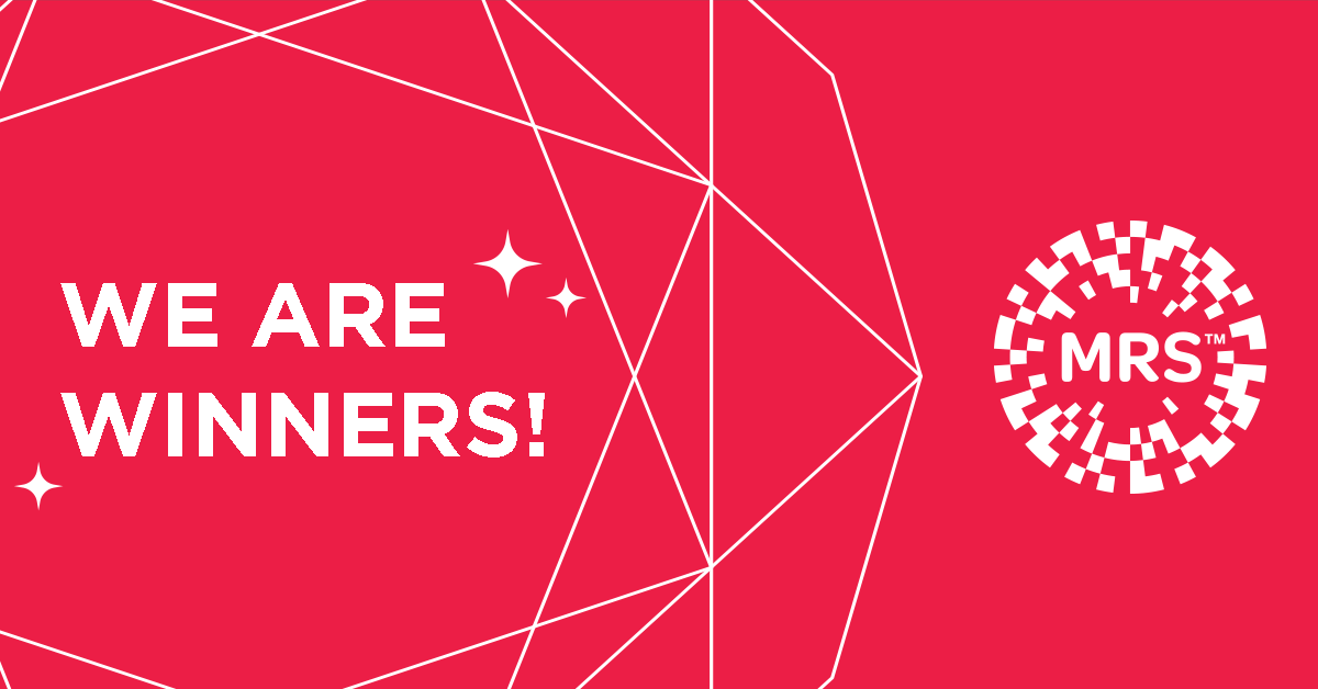 Winners at the Market Research Society (MRS) awards 2020