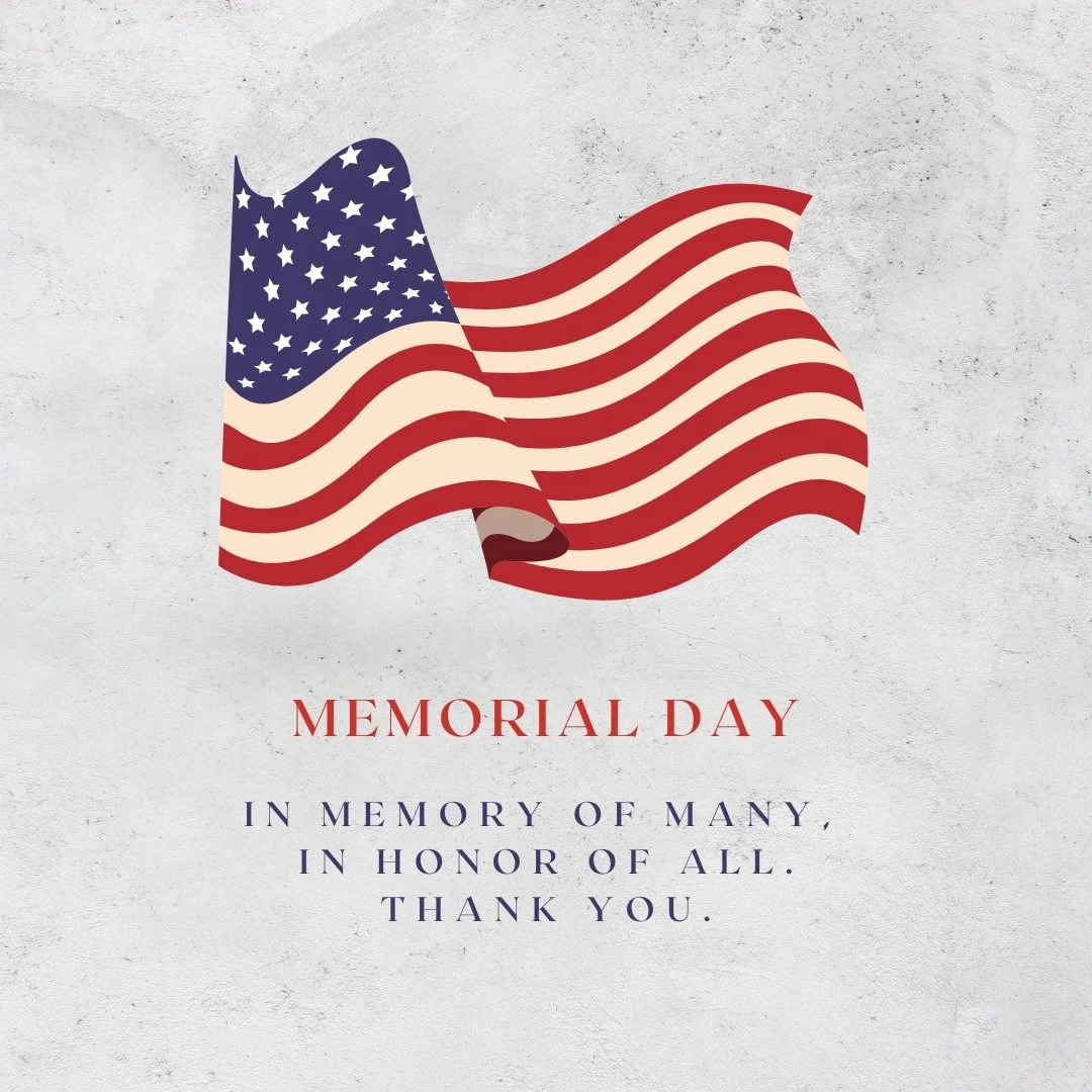 With gratitude for the sacrifices of our service members and their families, we honor you this Memorial Day. 

We are open today, Monday, May 25, Noon to Nine.