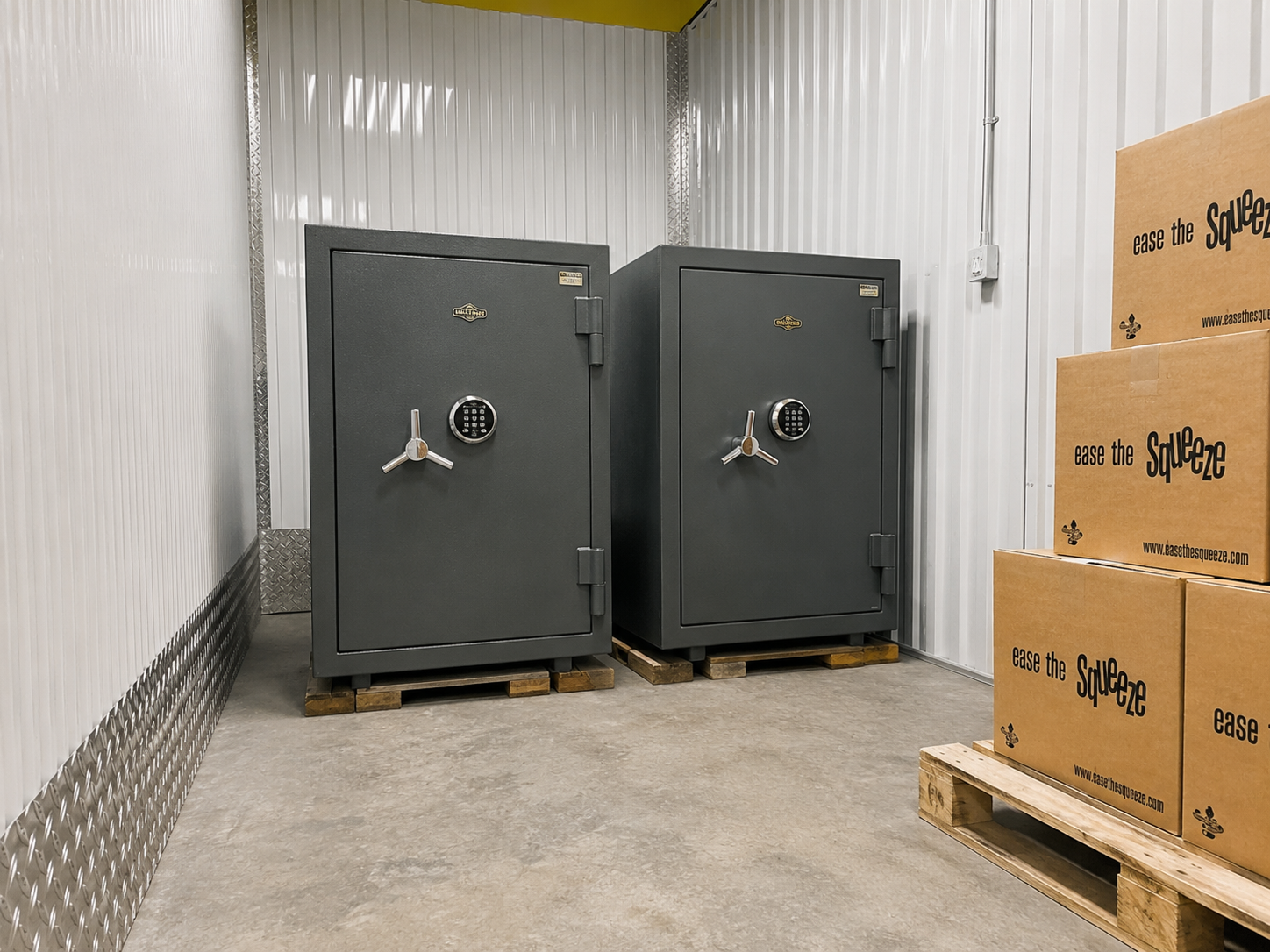 Floor safes in storage