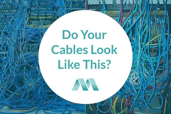 If your #serverroom looks like this, you could be putting your team&rsquo;s connection at risk! Proper dressing into network racks and detailed labeling are just a few of the ways we bring organization back to your business&rsquo; cabling and #commun