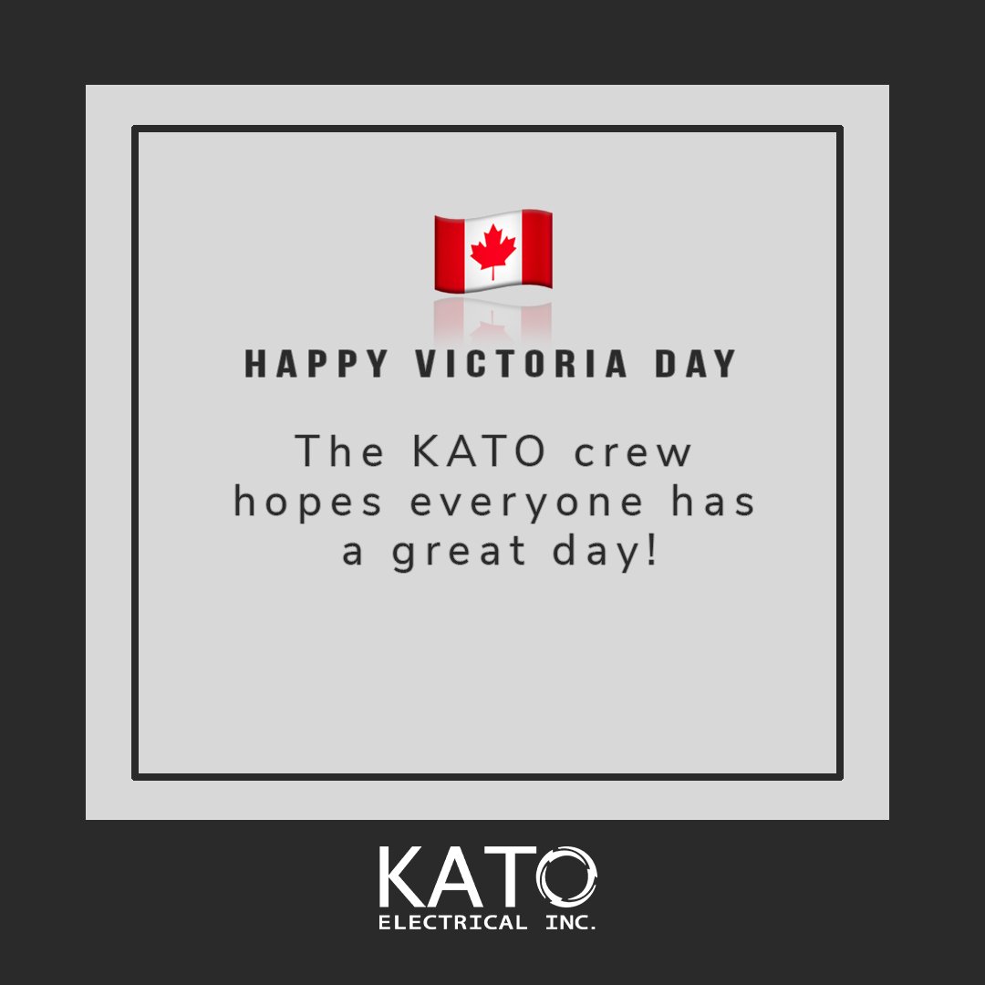 From the KATO team, here's to a day filled with joy, celebration, and all things bright. 💡☀️ Feeling gratitude for this beautiful land we call home. 

Have a fantastic Victoria Day! 

#kato #victoriaday #celebration #electricalcontractor #katoelectr