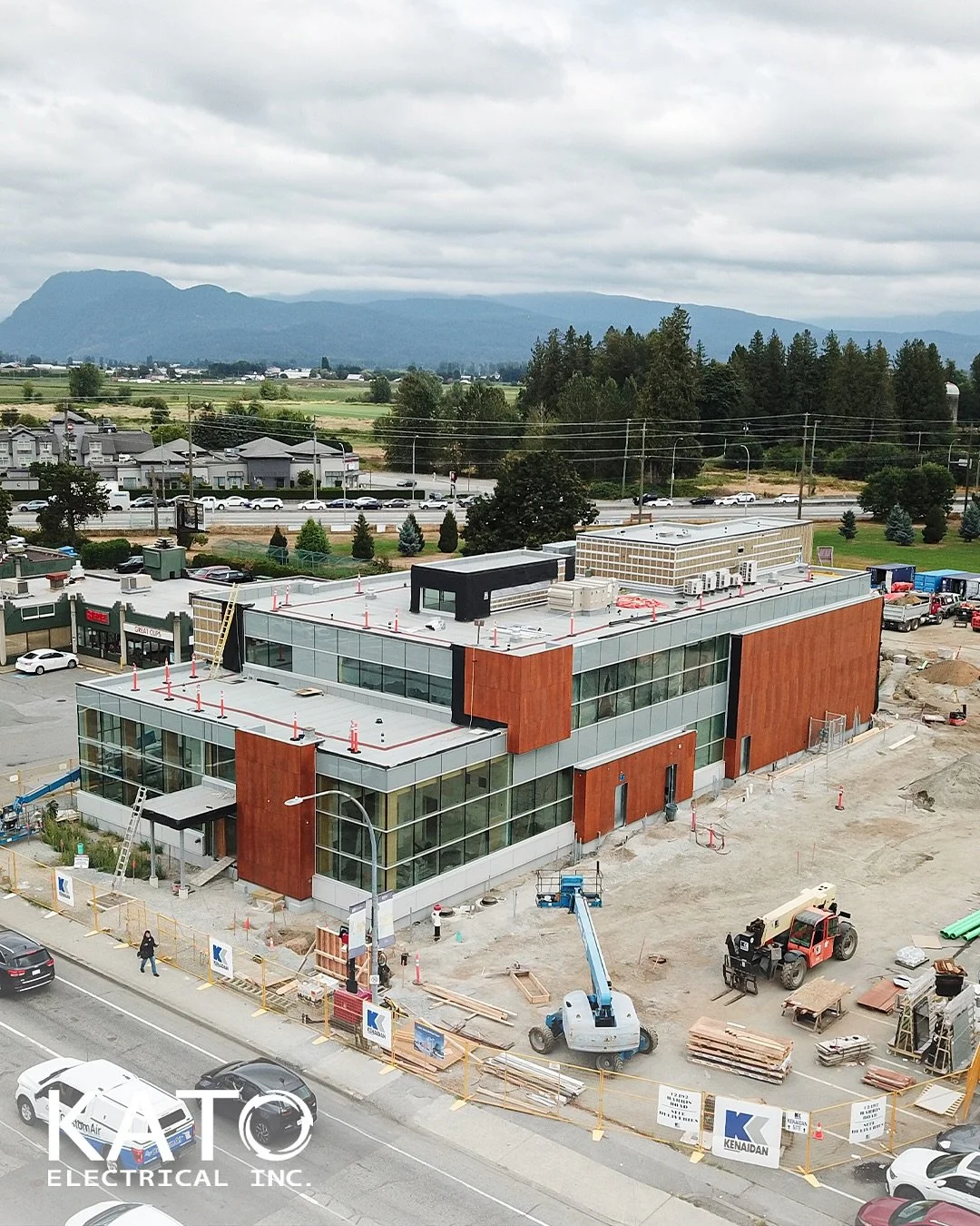 🚁 Three new angles of our Civic project in Pitt Meadows. 

This building has undergone some serious upgrades in the last month and it&rsquo;s looking stunning, inside and out! 🙌

Proud to be part of this buildings transformation with quality electr