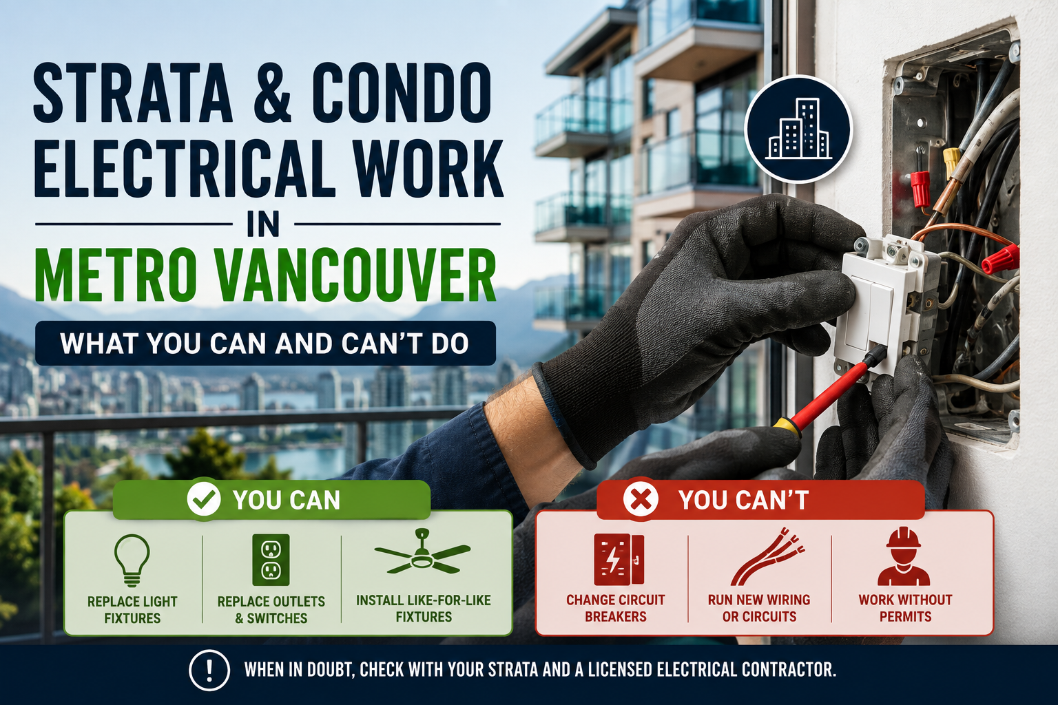 Strata &amp; Condo Electrical Work in Metro Vancouver: What You Can and Can't Do