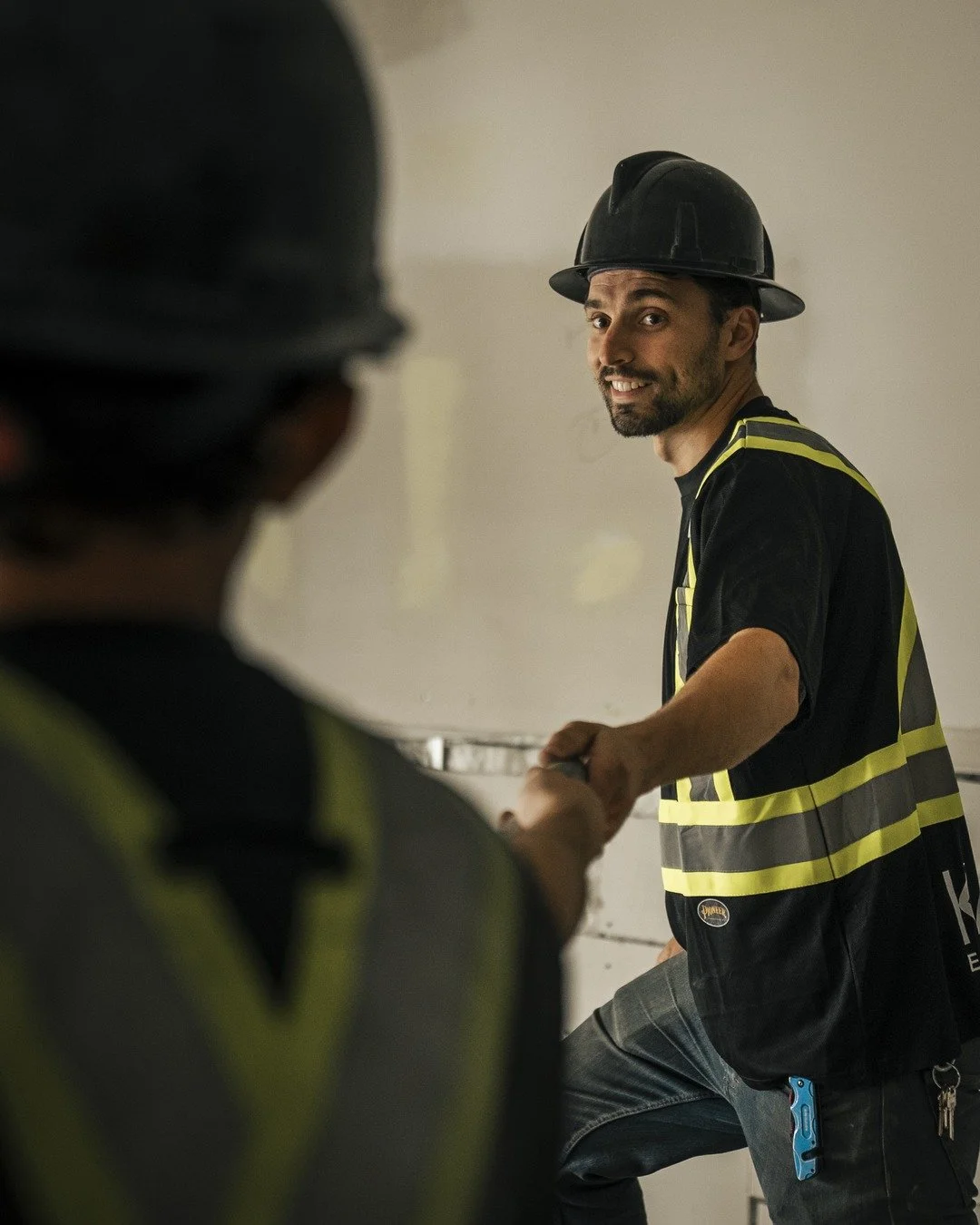 Caught mid-hand-off 😄⚡ Kevin keeping things moving on a commercial fit-out. Good work, good people &mdash; that's the whole formula. 👷

#CommercialElectrical #ElectricalContractor #Vancouver #YVR #ConstructionSite #Electrician #CommercialConstructi