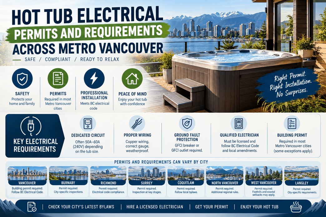Hot Tub Electrical Permits and Requirements Across Metro Vancouver