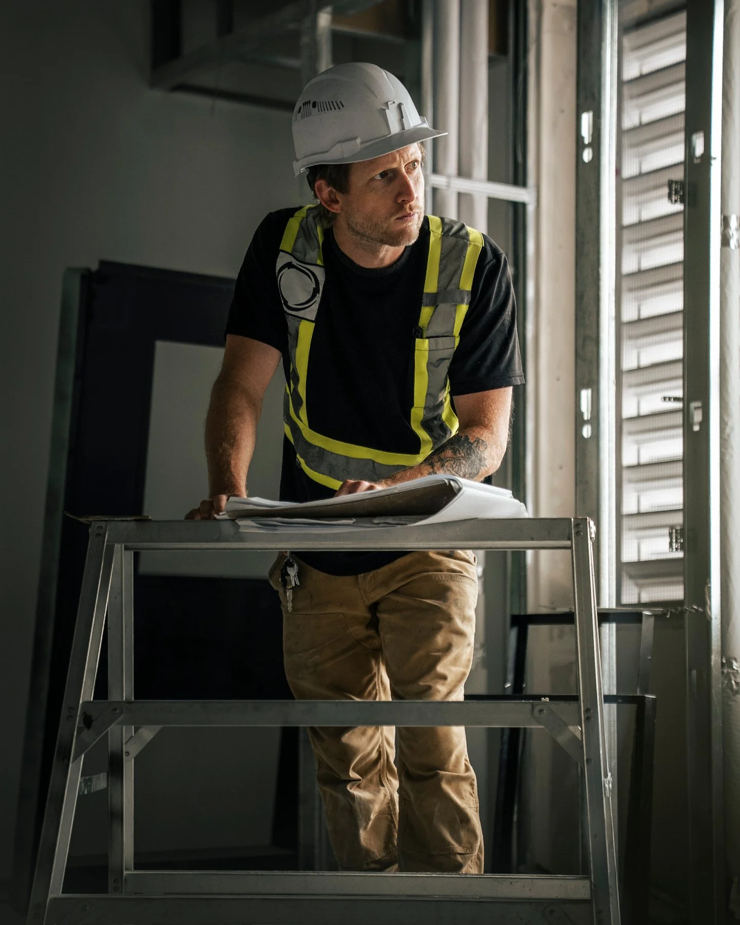 Plans out, problem solved 📐⚡ Ryan working through the drawings on a commercial build. The answer's usually on paper before it's in the wall. 👷

#CommercialElectrical #ElectricalContractor #Vancouver #YVR #ConstructionSite #Electrician #CommercialCo