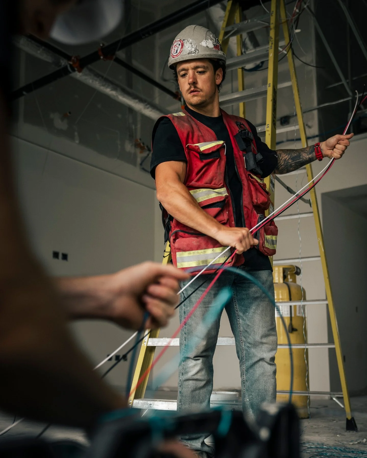 Nobody ever sees this part. 🔌

Rough-in is where the job actually gets built &mdash; every circuit routed, every box placed, every pull done right while the walls are still open.

By the time you flip a switch in here, all of this is behind drywall.