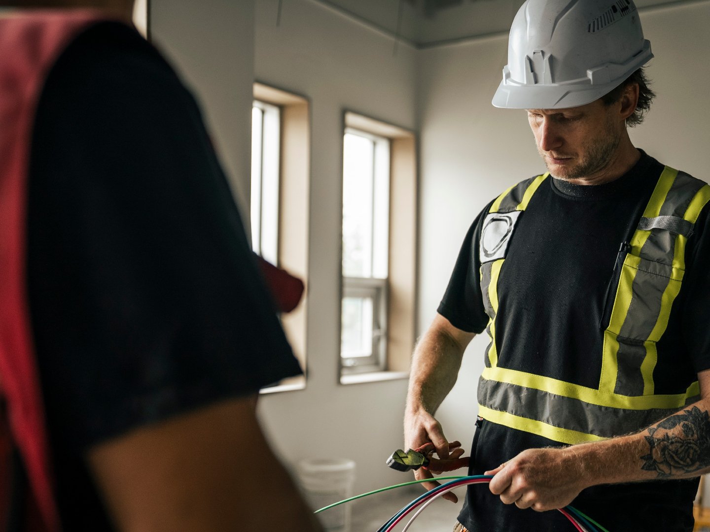 Every one of those colours means something. 🎨

Conductor colour isn't decoration &mdash; it's how the next electrician who opens this wall knows what they're looking at, years from now, without a single guess.

Get it right at rough-in and you're do