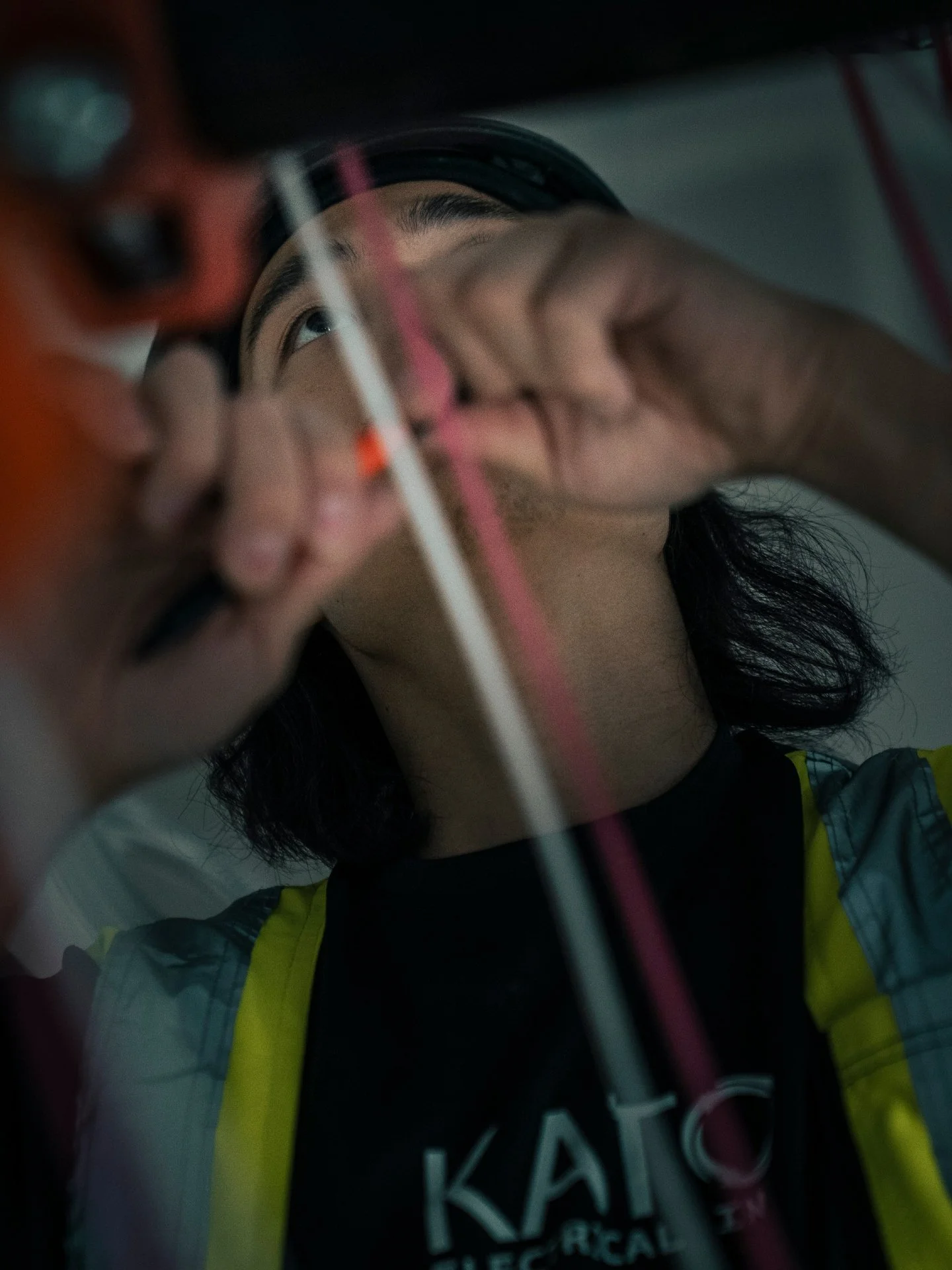 Neck up, hands up, eyes up. 👀

Most of a rough-in gets done looking at the ceiling. You feel it in your shoulders by Thursday.

The crew that does it, day in and day out. ⚡

📍 Vancouver &amp; the Lower Mainland
🔗 Link in bio

.
.
#KatoElectrical #