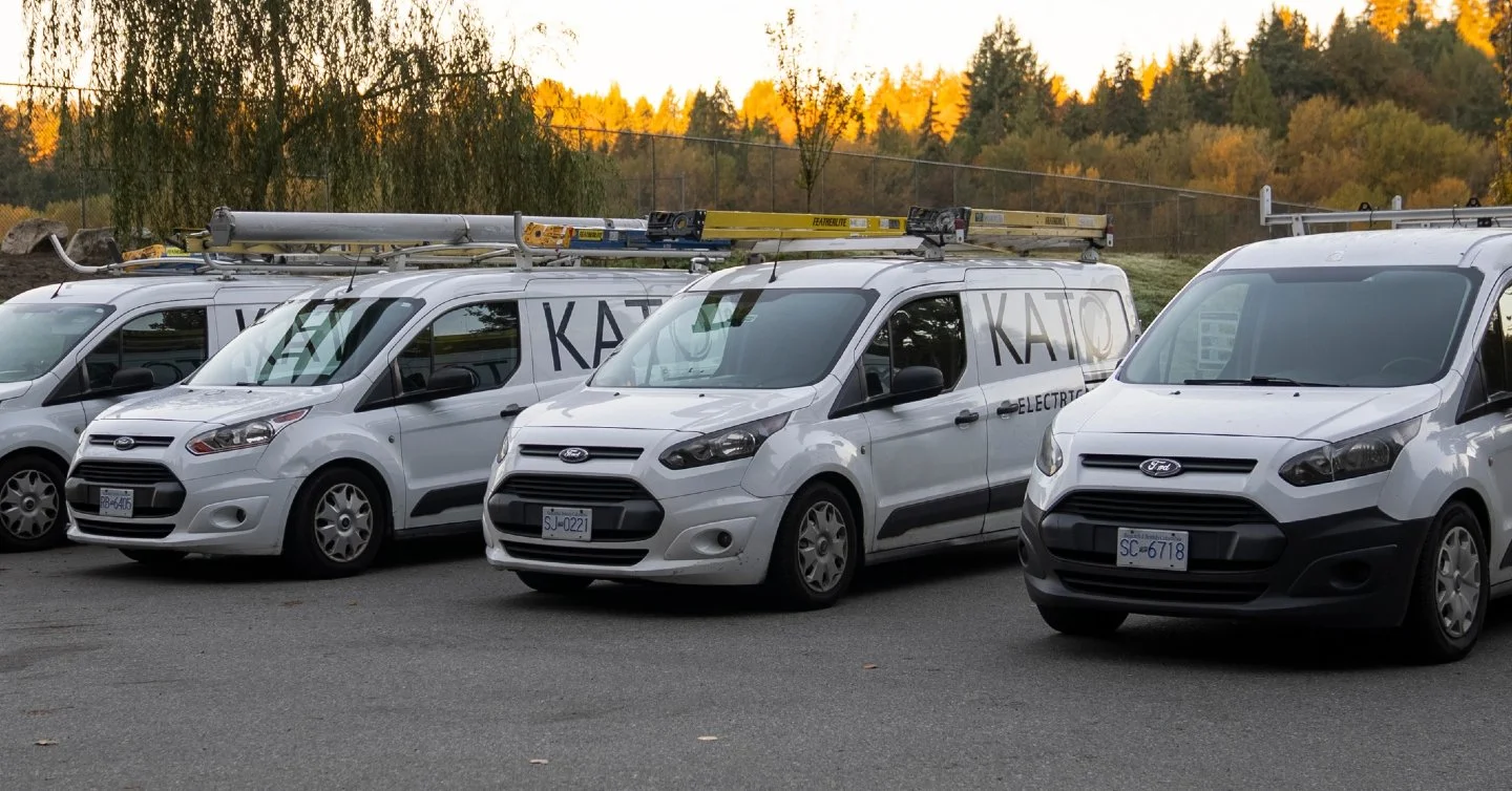 Fall mornings, loaded and ready to roll 🍂⚡
From EV charger installs to panel upgrades, our crews are out across Vancouver and the Lower Mainland every day. Need an electrician? Link in bio.

#KatoElectrical #VancouverElectrician #LowerMainland #EVCh