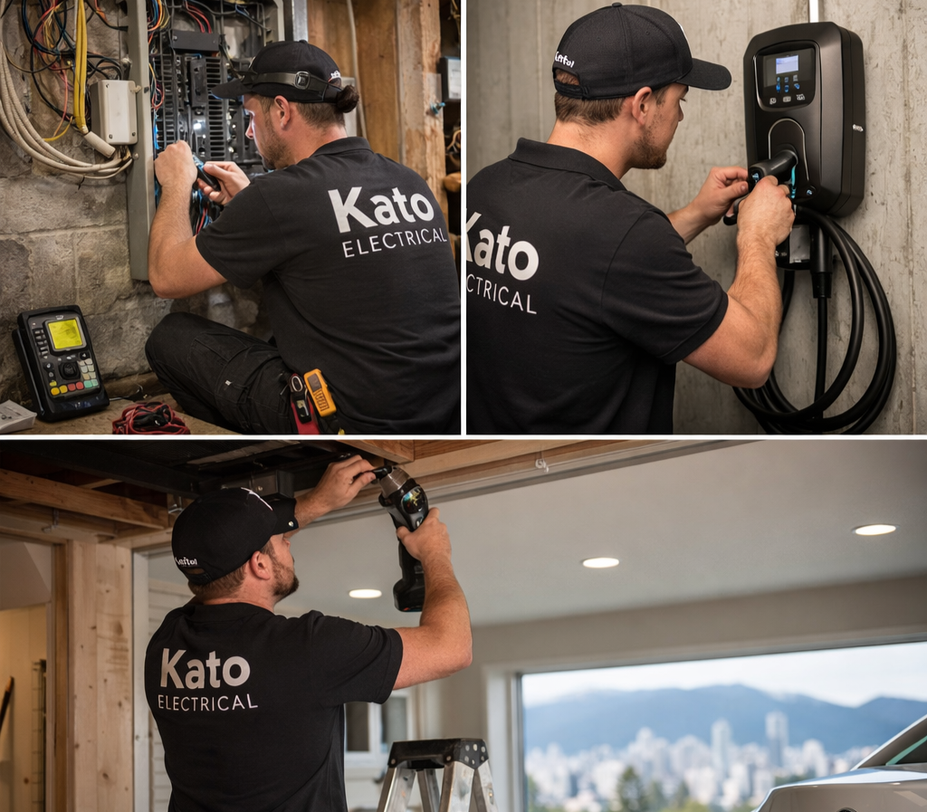 Professional electrician at work in Vancouver