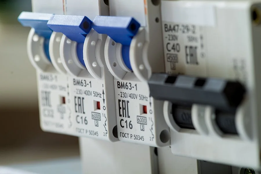 Modern circuit breakers and safety switches of the type that replace an older fuse panel during a BC service upgrade