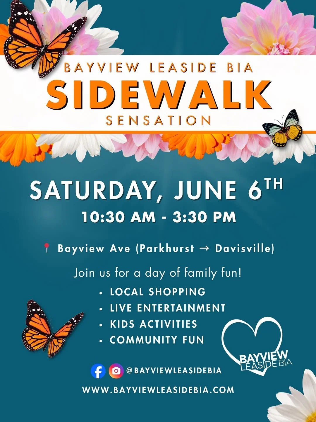 Come visit us at the 2026 Bayview Leaside BIA Sidewalk Sensation! 