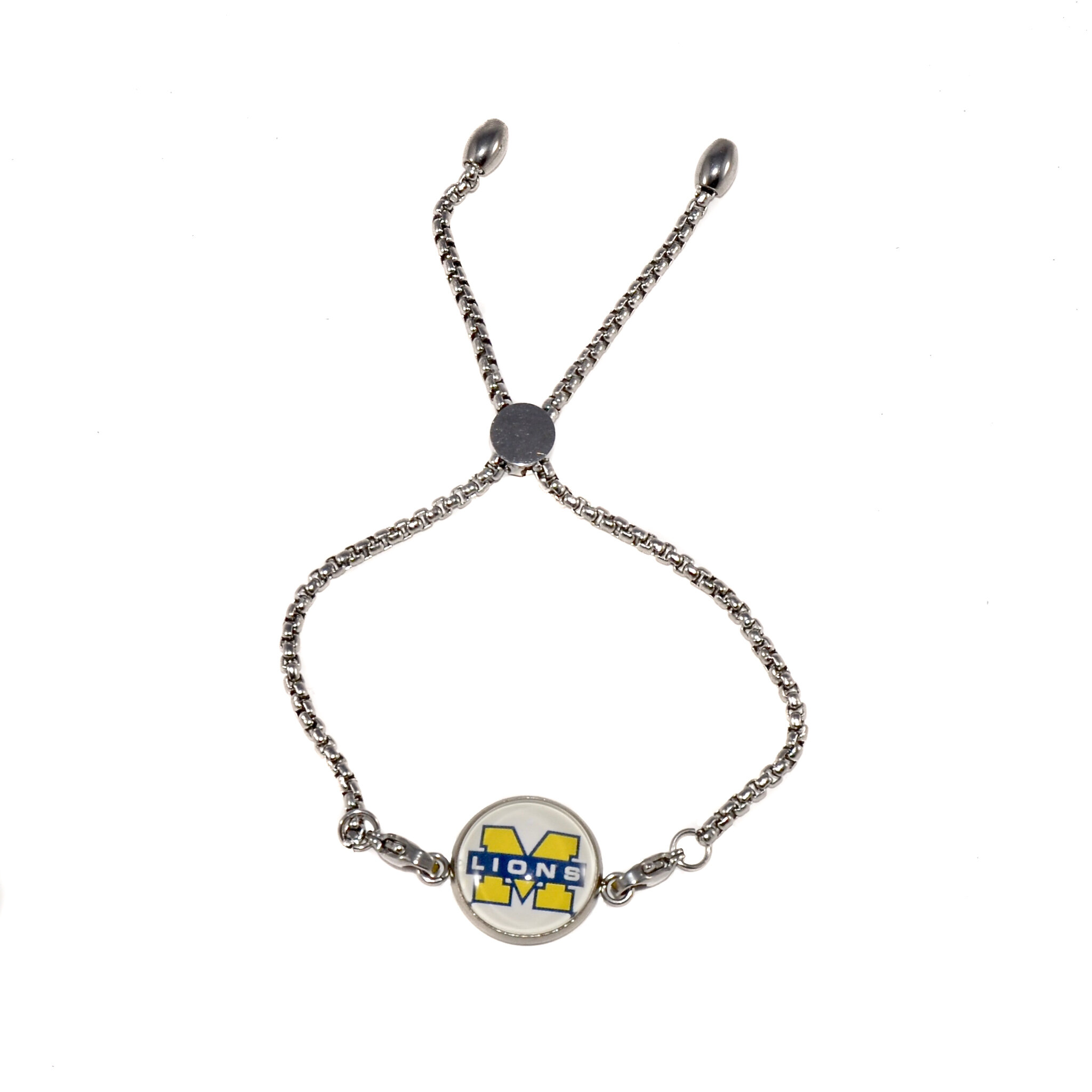 McKinney High School stainless steel adjustable slider bracelet