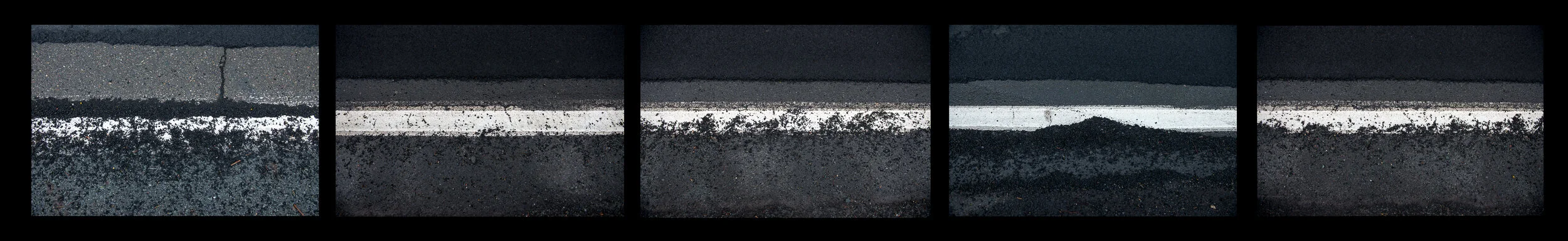 Five White Lines, Bethel, NY, 2015