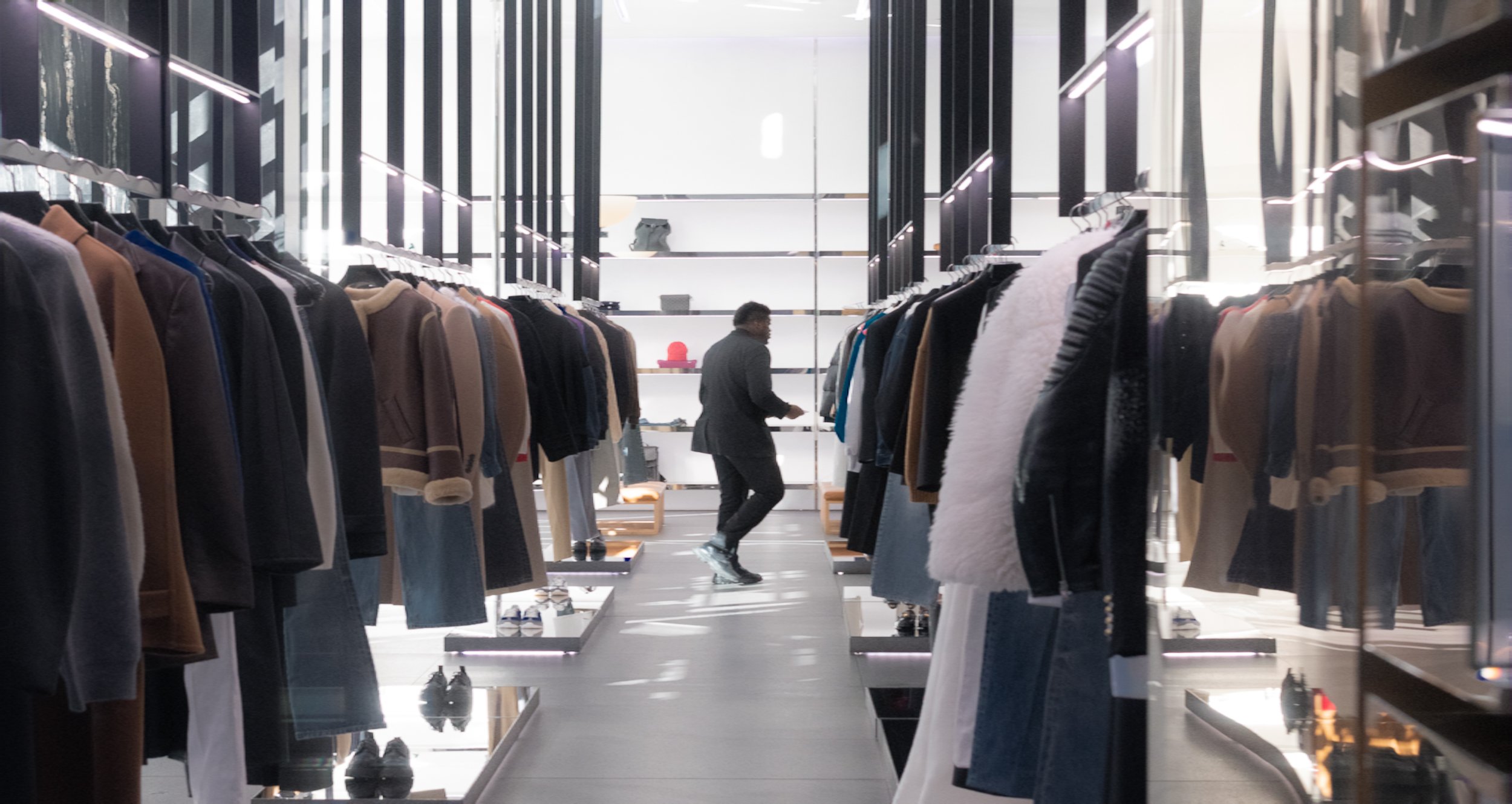 Man Lost in High End Retail, Madison Avenue, 2025