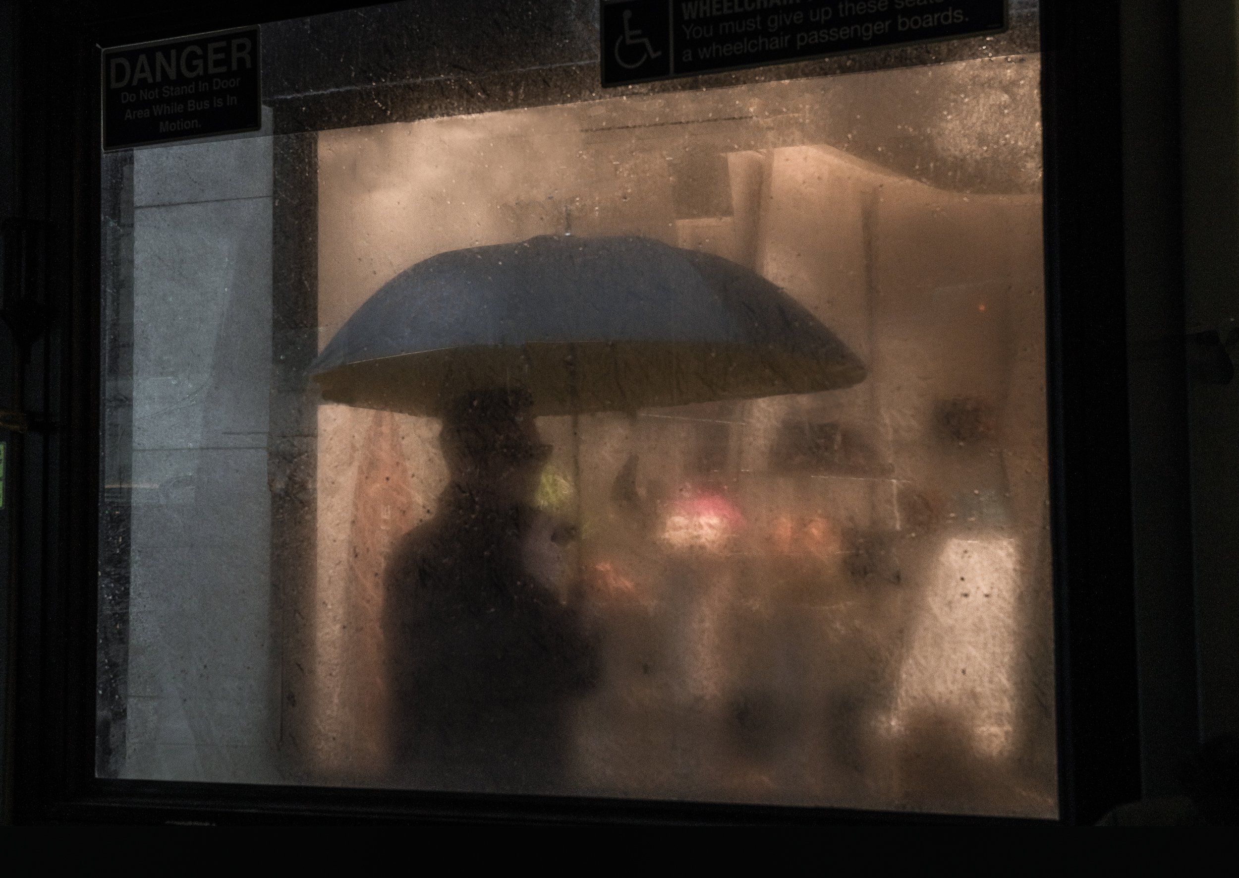 Rain Through a Bus Window, Fifth Avenue, 2022