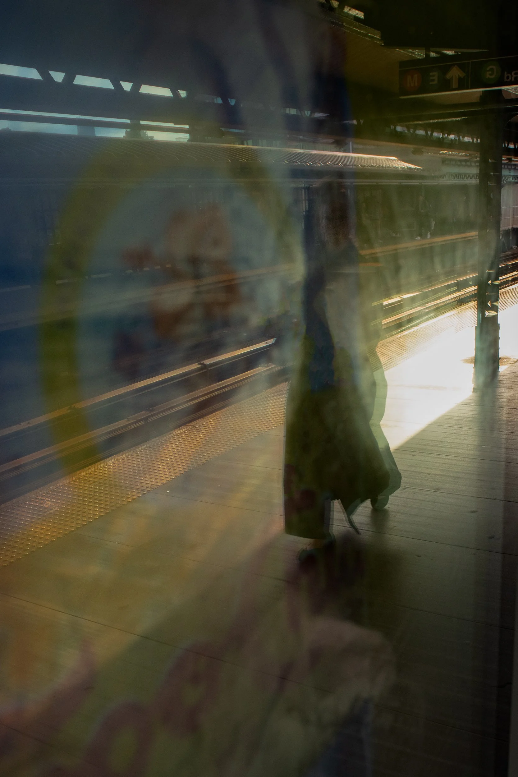Woman in a Gown Alongside Tracks, Long Island City, 2023