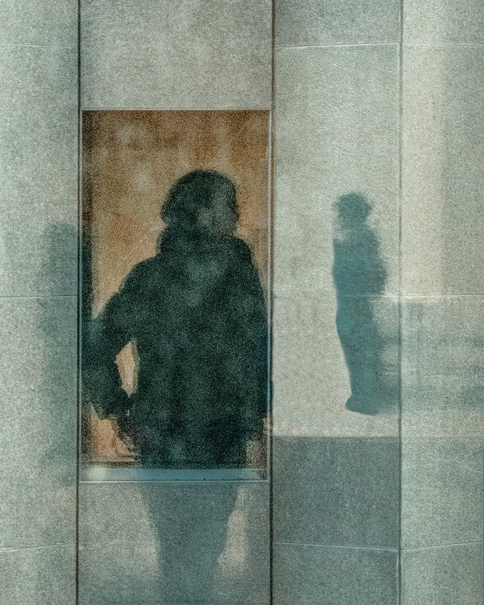Two Women Reflected in a Window, View From MOMA, 2023