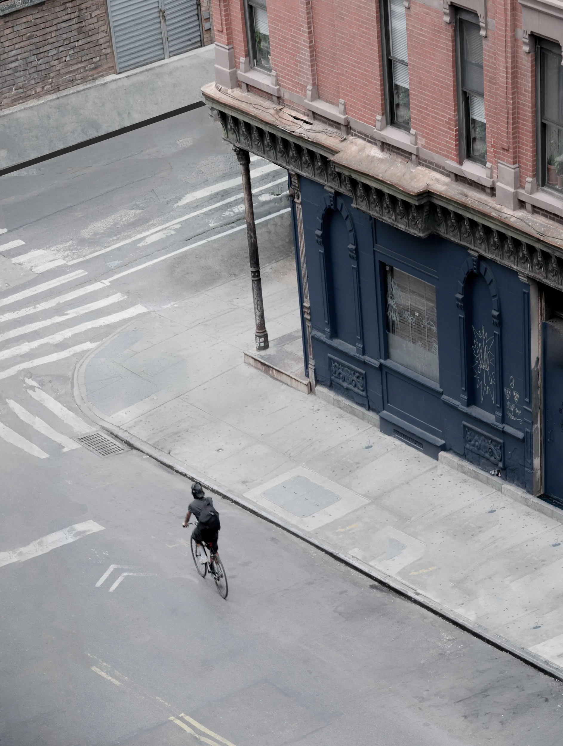 Bicyclist Seen From Manhattan Bridge, June 17, 2026