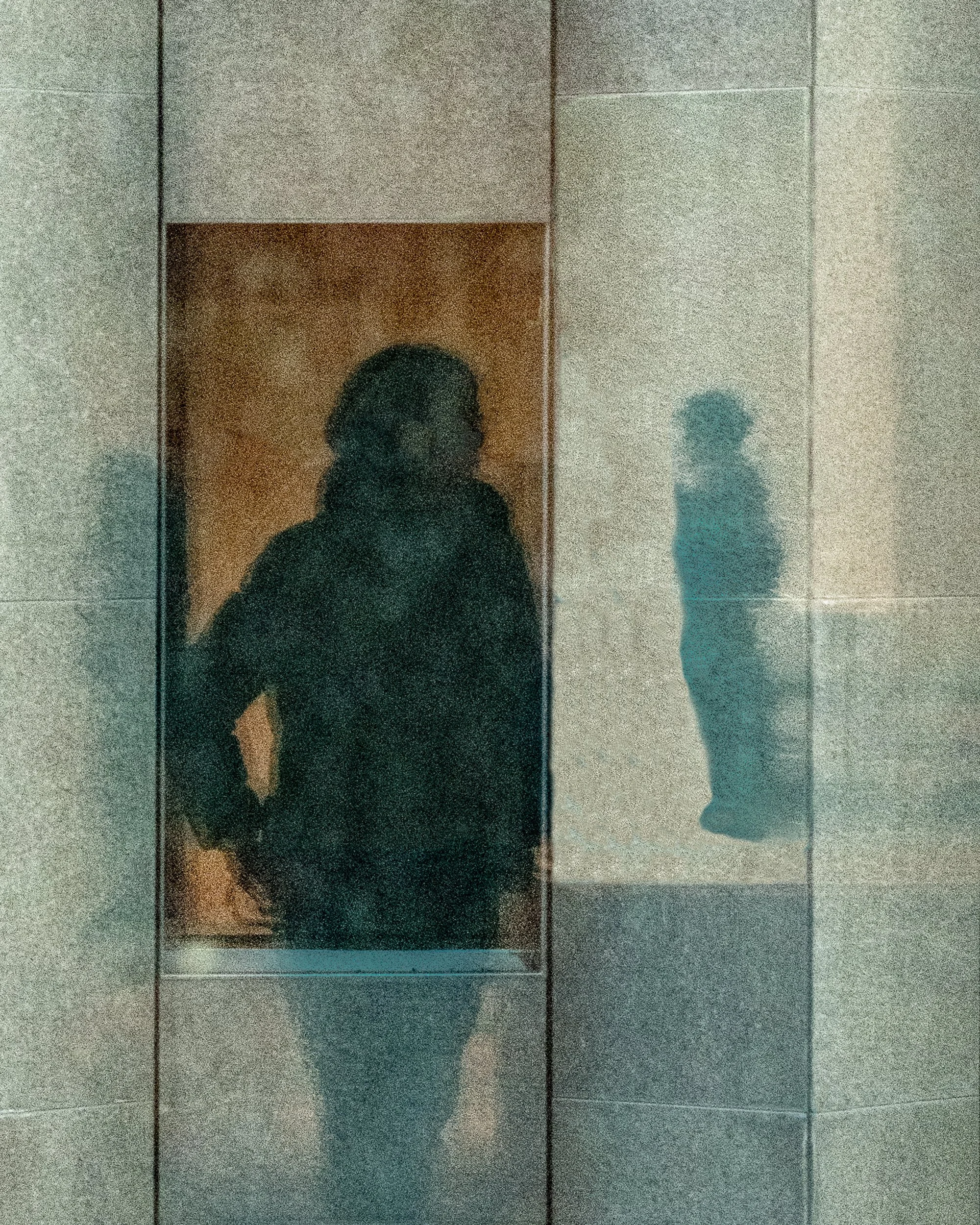 Two Women Reflected in a Window, View From MOMA, 2023