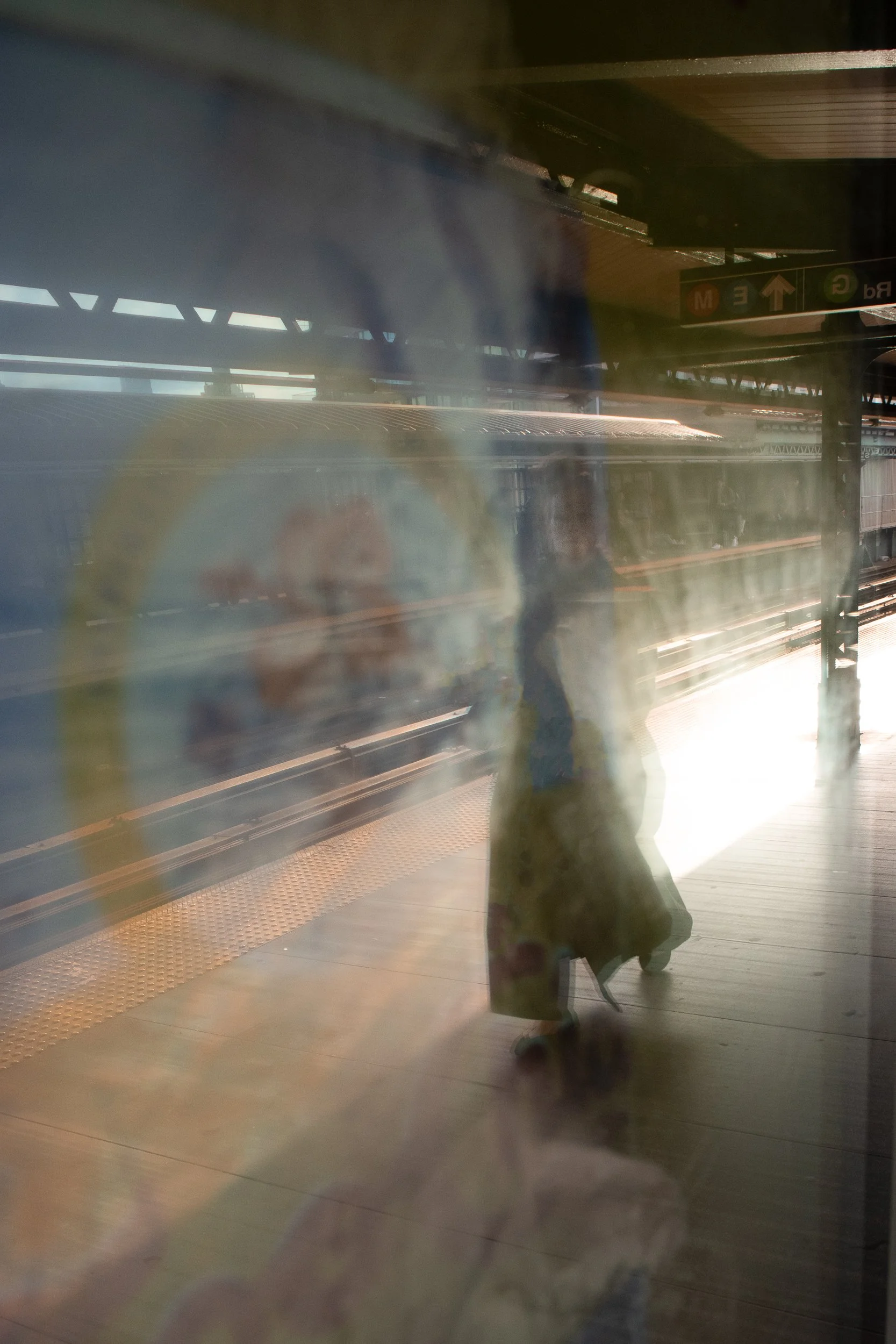Woman in a Gown Alongside Tracks, Long Island City, 2023