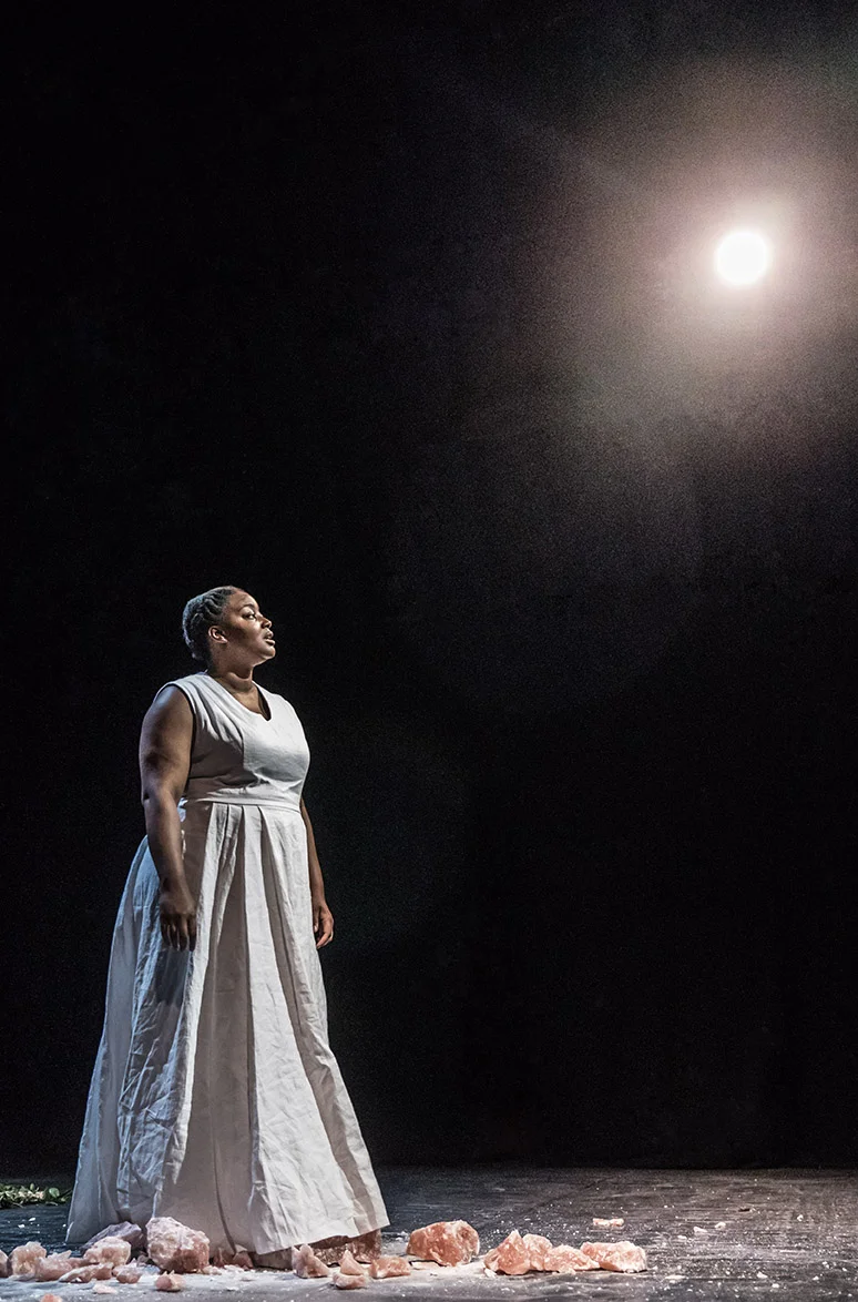 Rochelle Rose in salt. photographed by Johan Persson