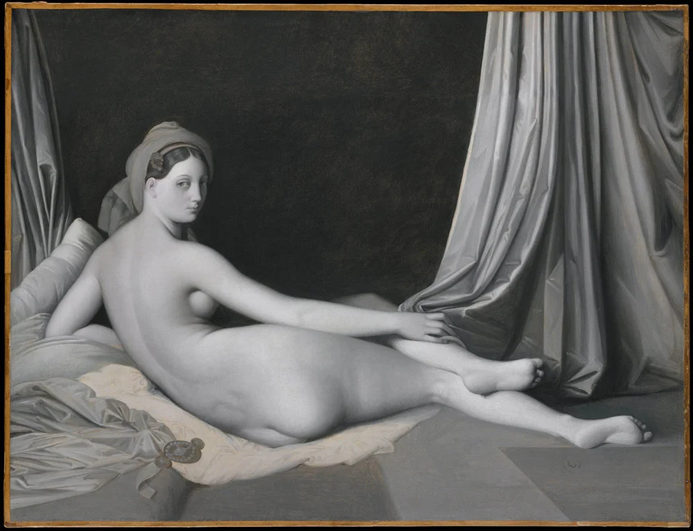 Jean-Auguste-Dominique Ingres and workshop, Odalisque in Grisaille, about 1824-34, Oil on canvas, 83.2 × 109.2 cm, The Metropolitan Museum of Art, New York, Catharine Lorillard Wolfe Collection, Wolfe Fund, 1938, 38.65, © The Metropolitan Museum of Art / Art Resource / Scala, Florence