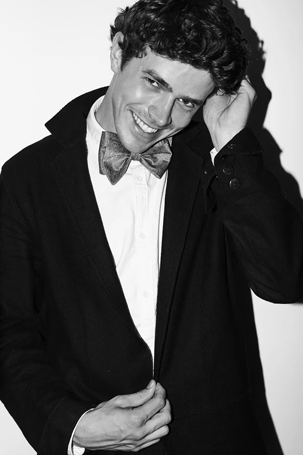 Jacket and shirt by Blak Wren archive, bow tie by The Bow Tie