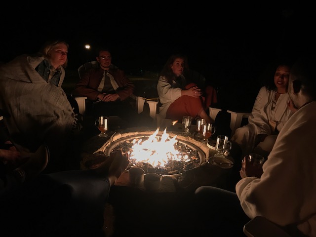 Fireside chat on a different night.