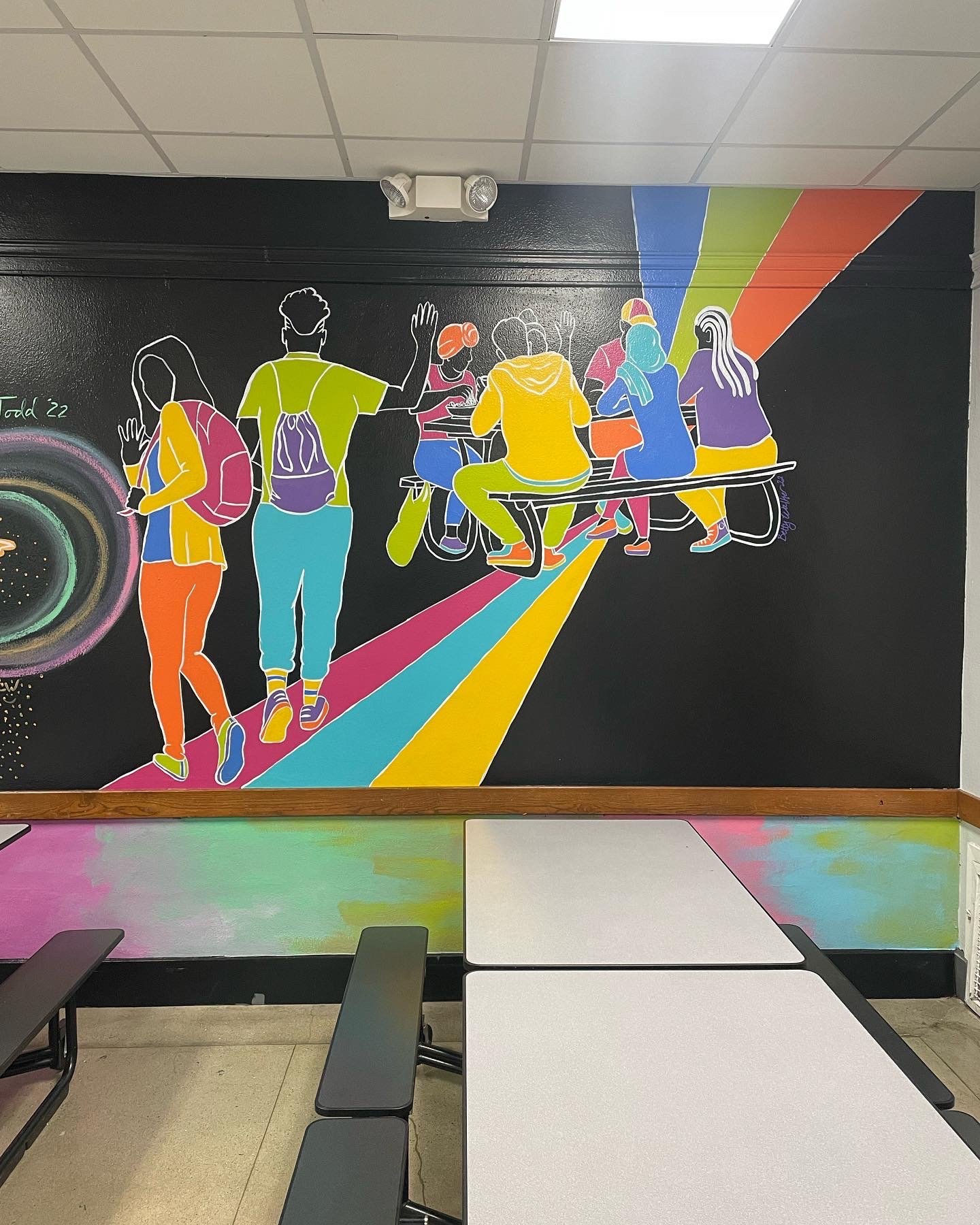 DMPS Cafeteria Mural Based on Student Ideas