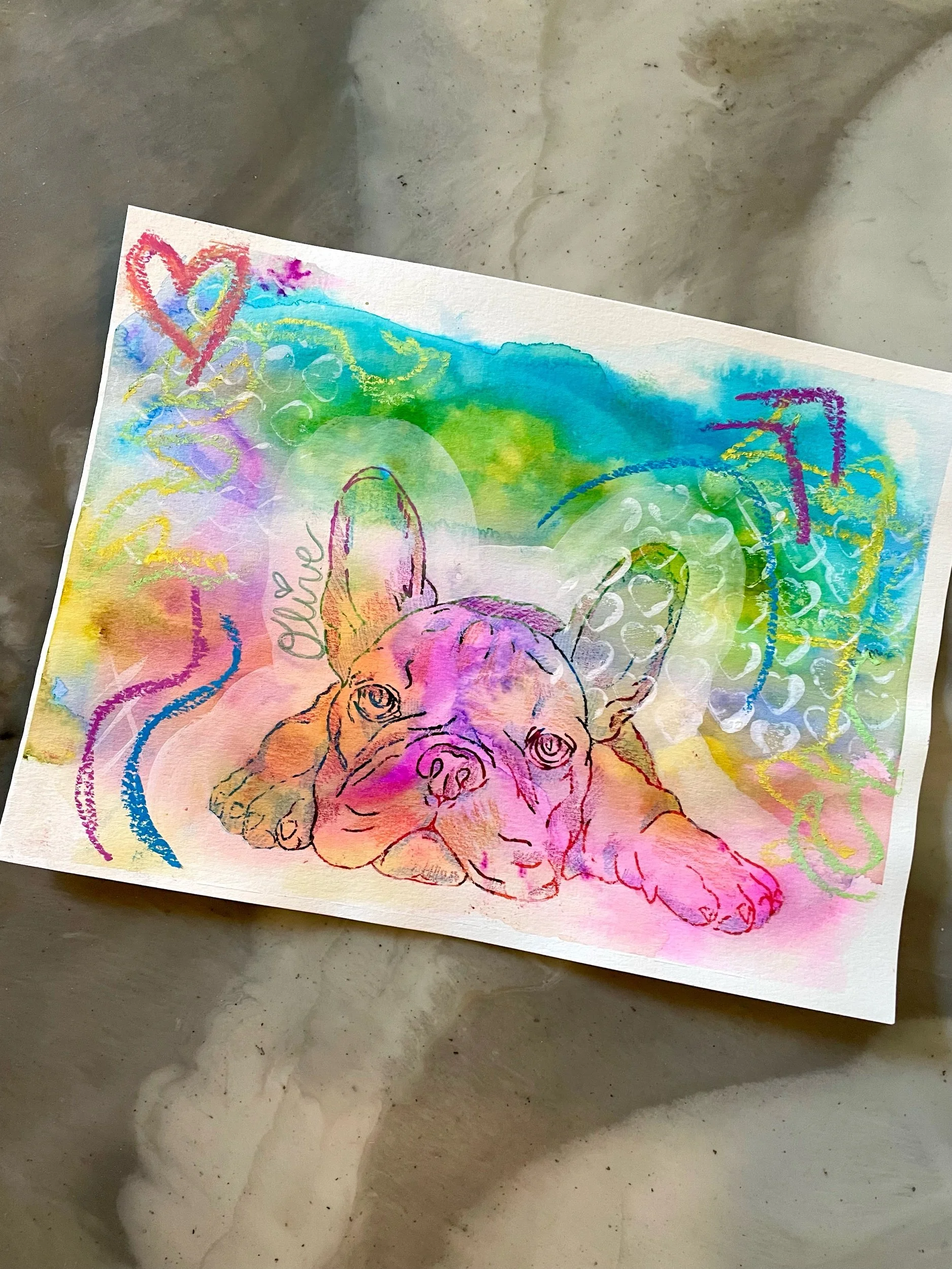 Mixed Media Pet Portrait 