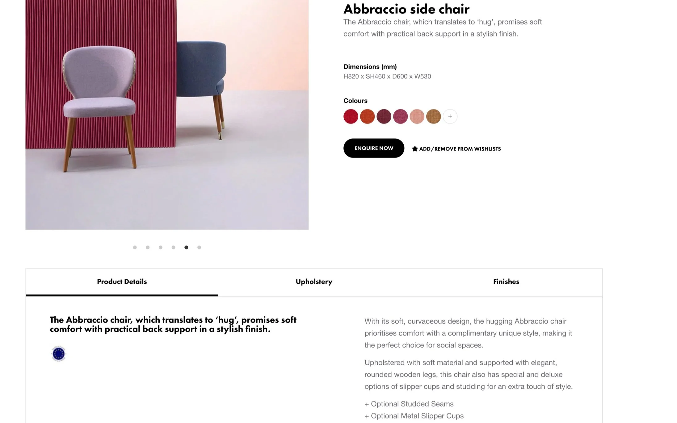 Abbraccio Side Chair