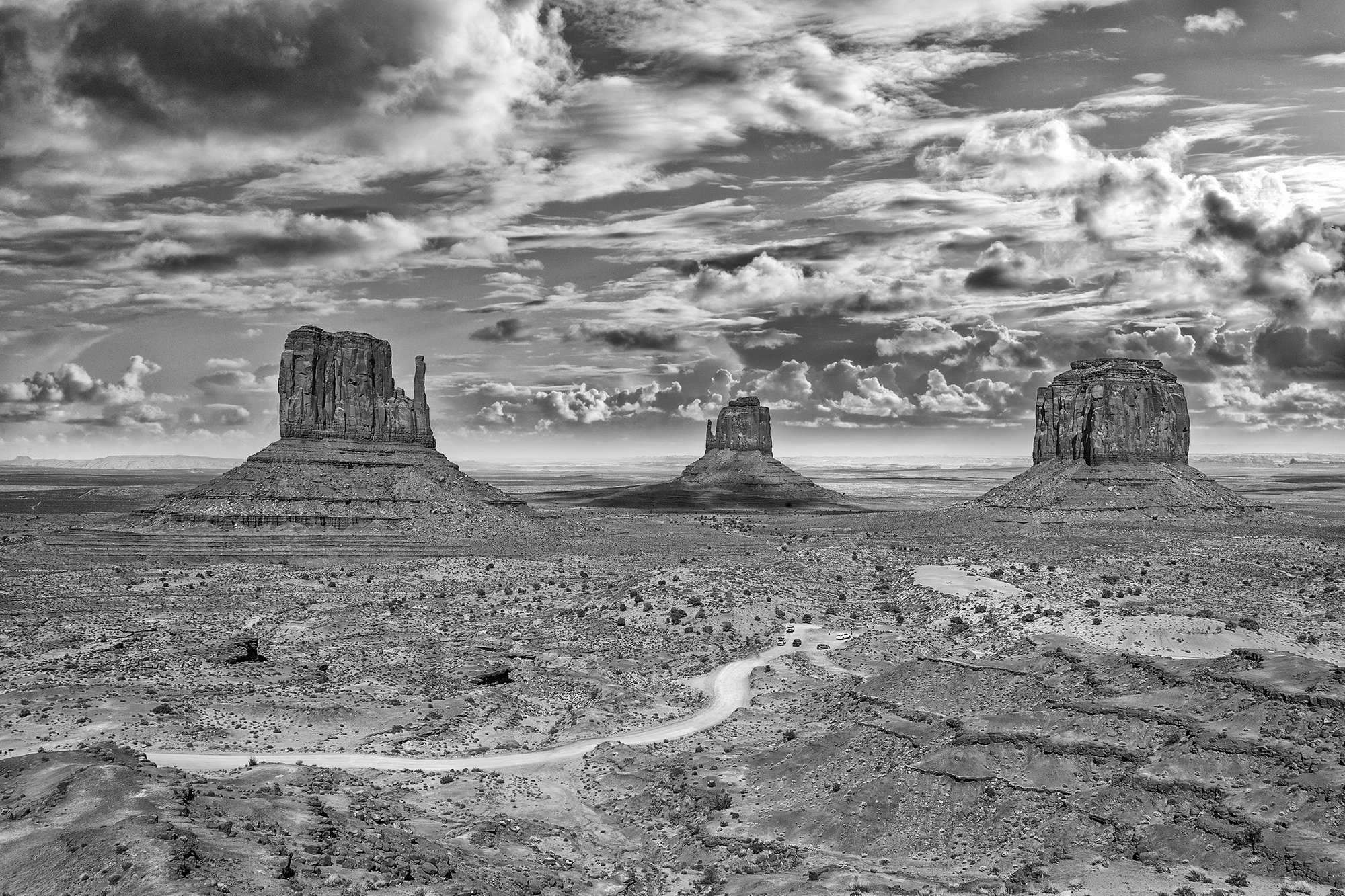 American Southwest black and white landscape of Monument Valley Photography Pierre Toutain-Dorbec-.jpg