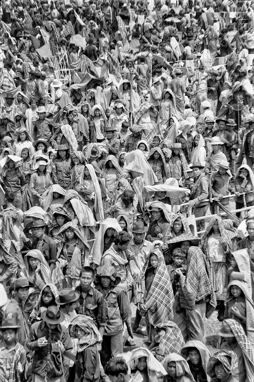 Cambodian people at the Khao-I-Dang refugee camp located at the Thai-Cambodia border circa 1980 Photography Pierre Toutain-Dorbec.jpg