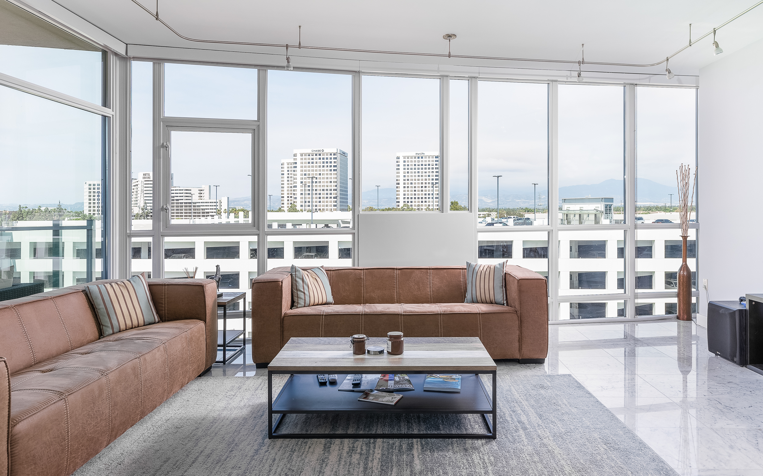 Irvine Real Estate Photography High Rise Condo Living Room Orange County