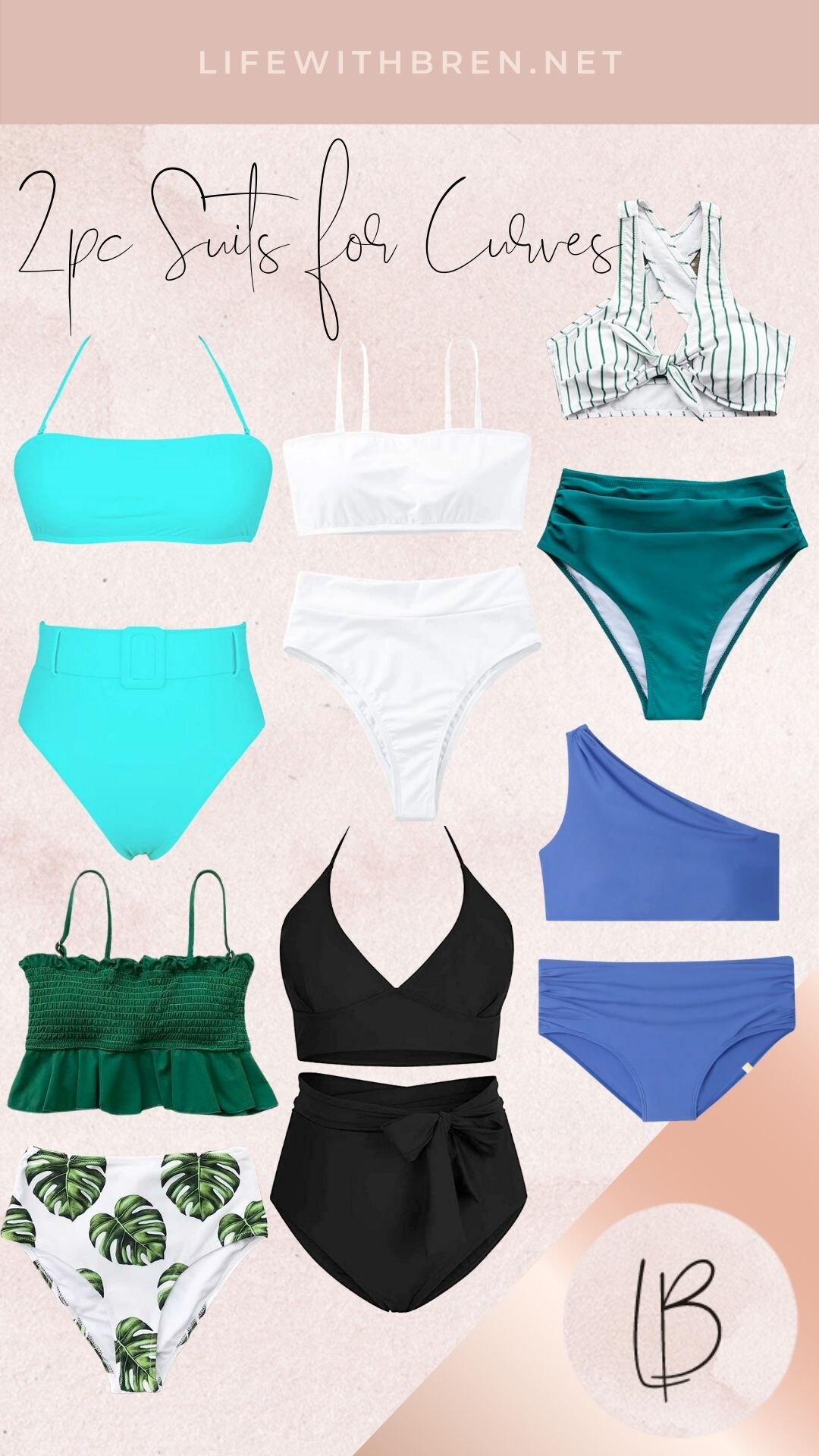 2 PC Figure Flattering Swim Suits