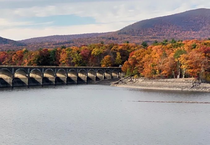 A view of the Delaware Aqueduct bypass tunnel, showcasing infrastructure related to watershed management and flood risk.