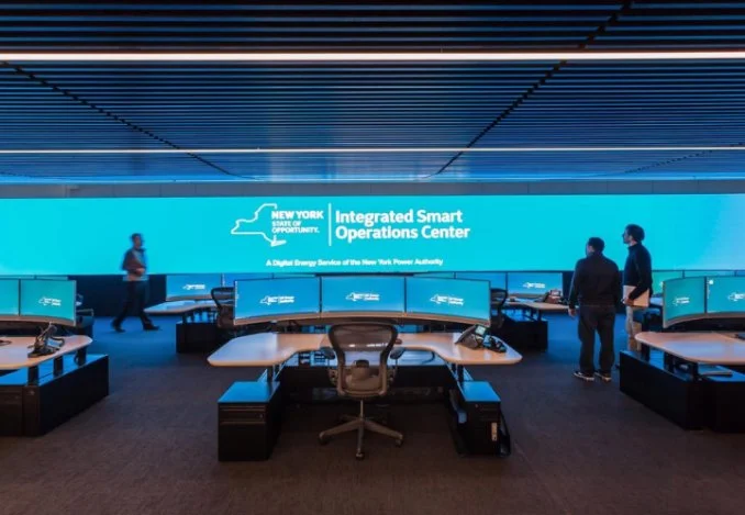 Image of the New York City Police Department's new integrated command operations center, showcasing advanced technology and operations.