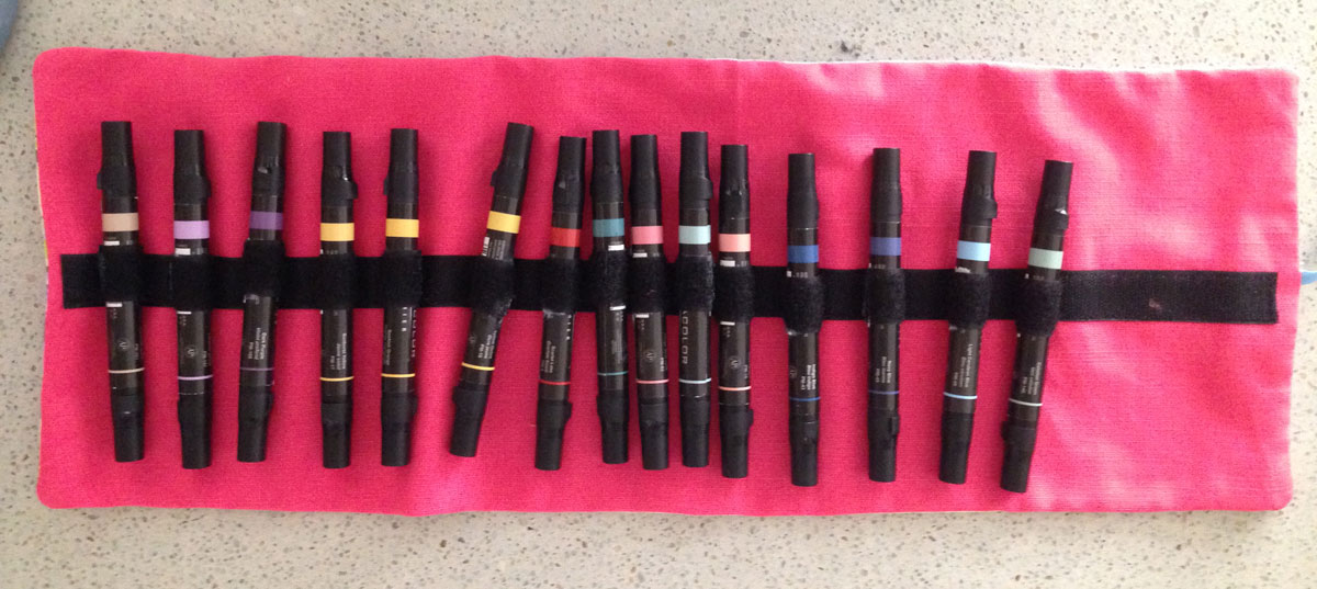 Velcro to Hold Markers in Place