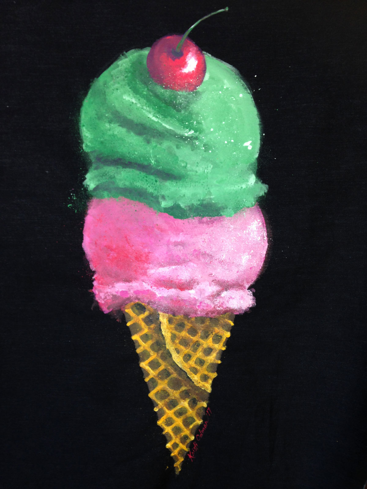 Finished Painting of Ice Cream Cone