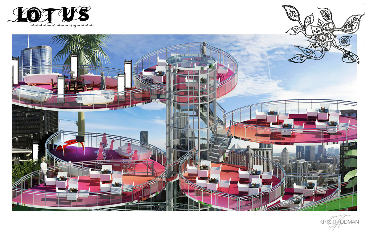 Elevation of Petal Dining Areas