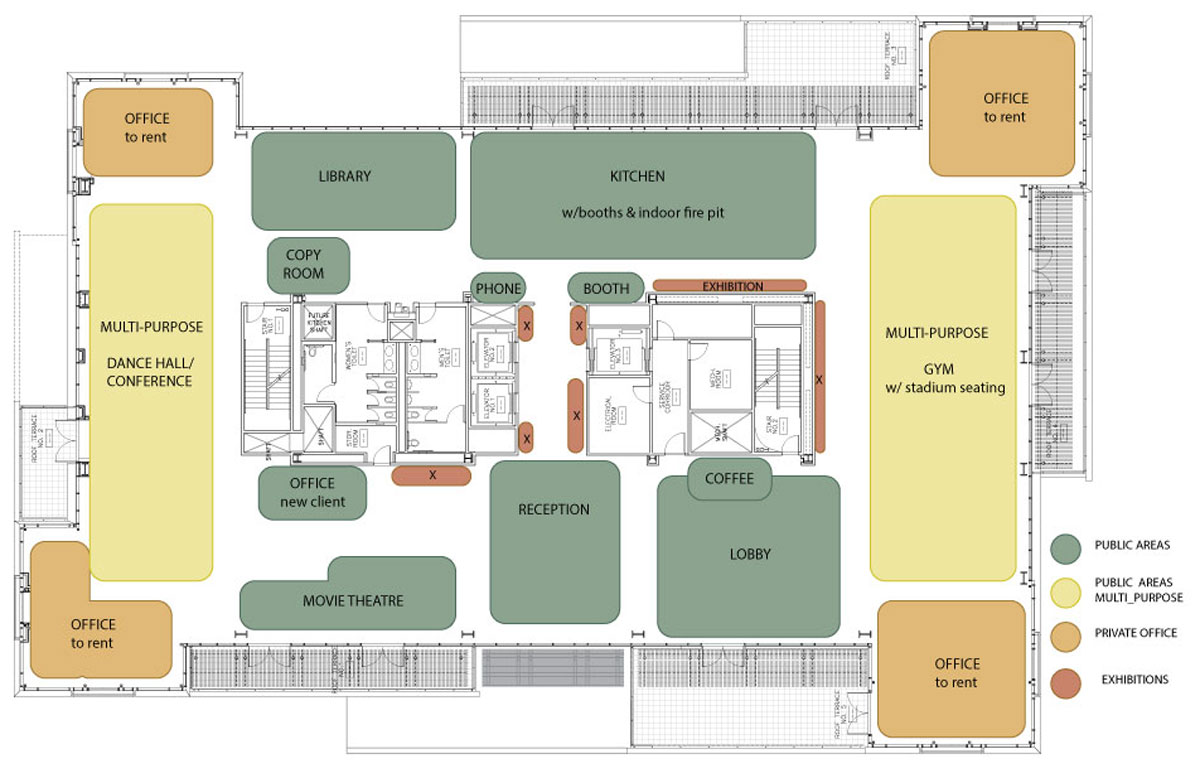 Bubble Diagram of Floor A