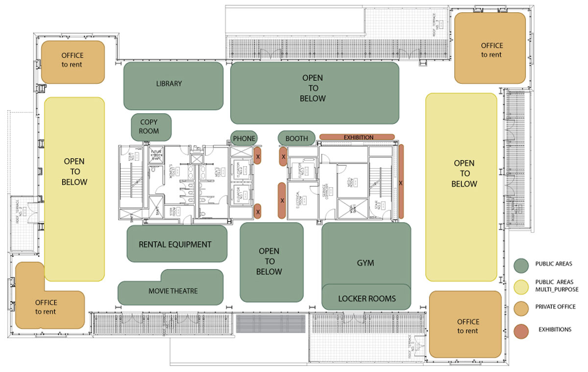 Bubble Diagram of Floor B