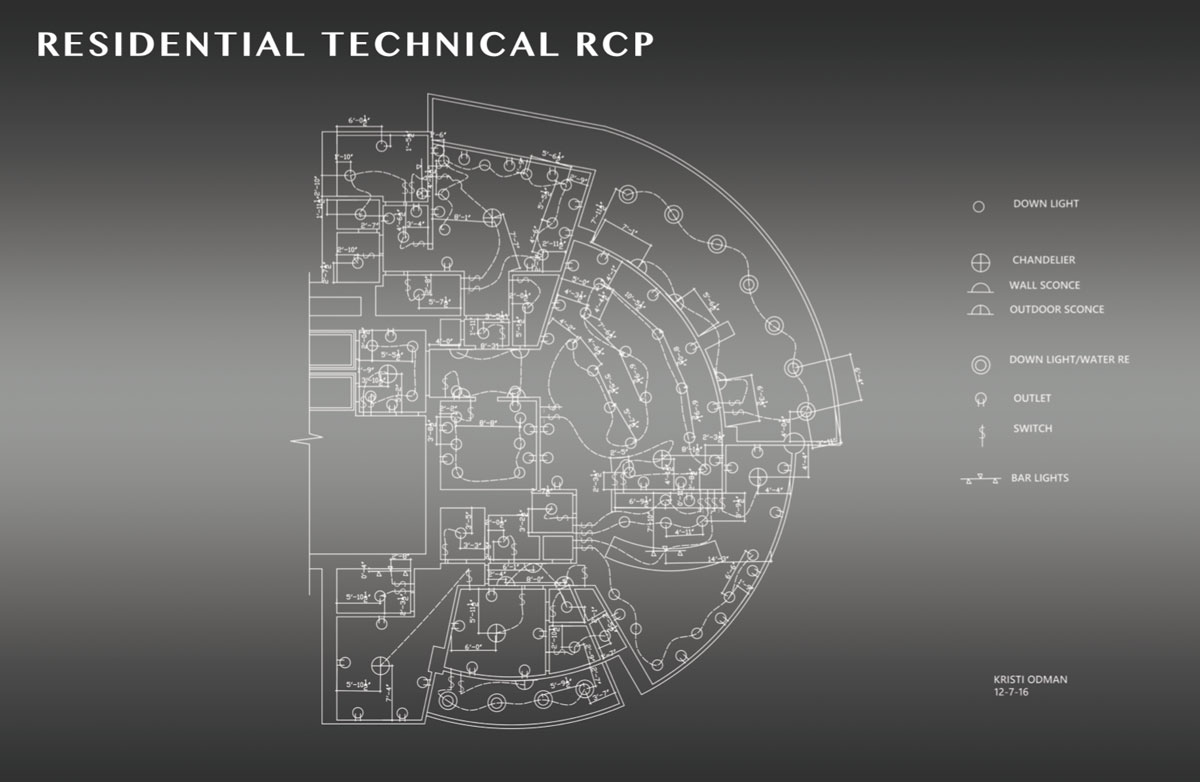 Technical Reflected Ceiling Plan
