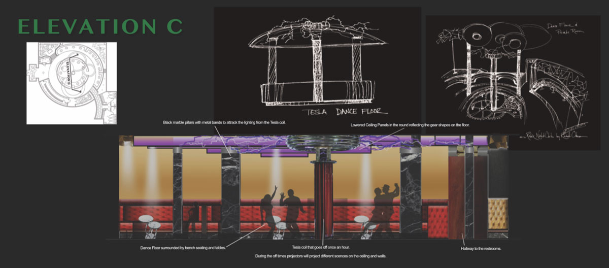 Elevation C Dance Floor and Booths