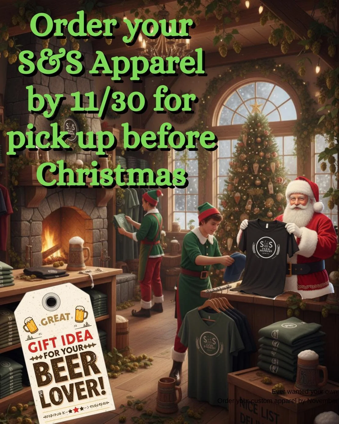 New merch for the holidays! 🎁🎄 

https://sandsbrewery.square.site/

🎊 Preorder Deadline: November 30th! 
Secure your favorite items early and enjoy the best selection of sizes and colors.

🗓️ Available for Pickup December 19-23rd!
Don&rsquo;t wor