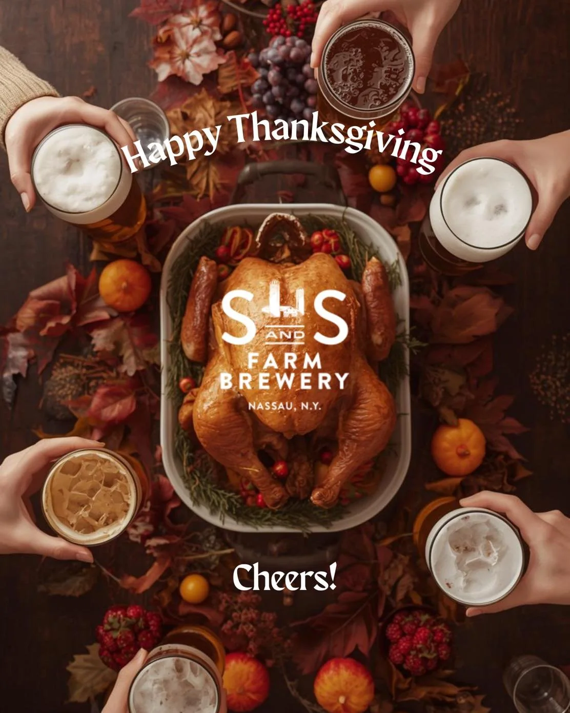 Happy Thanksgiving from our family to yours! Cheers! 🍻