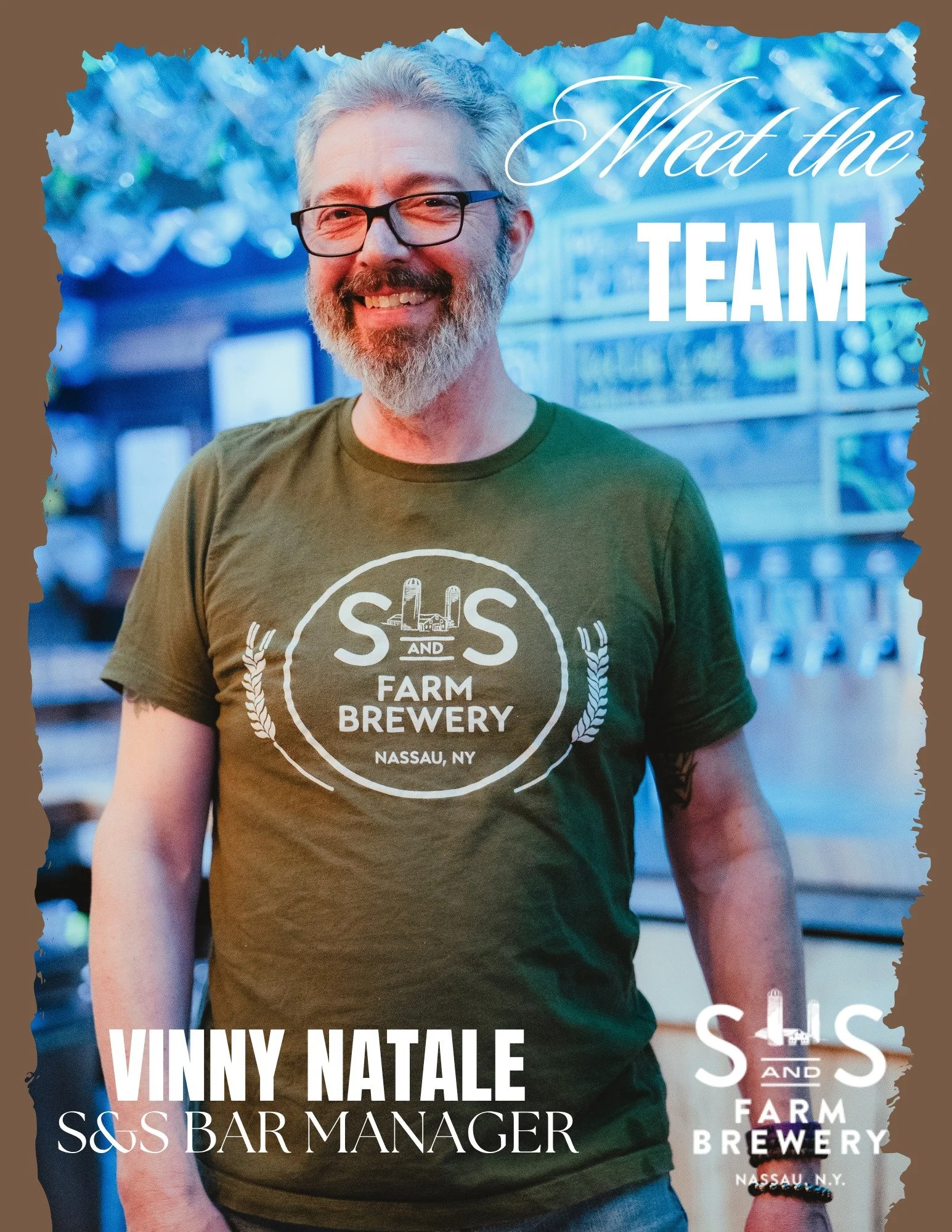 Next up in our "Meet the S&amp;S Staff" series..
Vinny Natale- Beertender Extraordinaire &amp; Taproom Manager

If you have been to our taproom, odds are you have had a beer poured for you by this guy. We&rsquo;re lucky to have had Vinny as